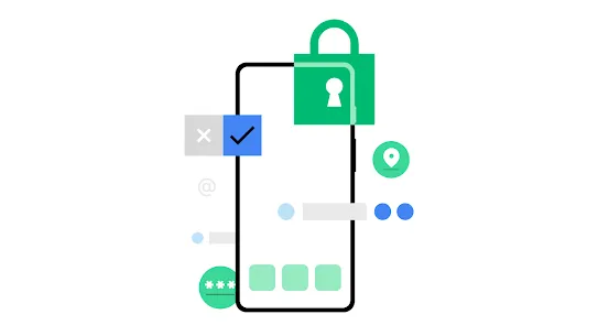 スマートフォン、モバイルアプリのアイコン、ロックされた南京錠