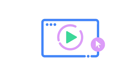 An icon of a video player.